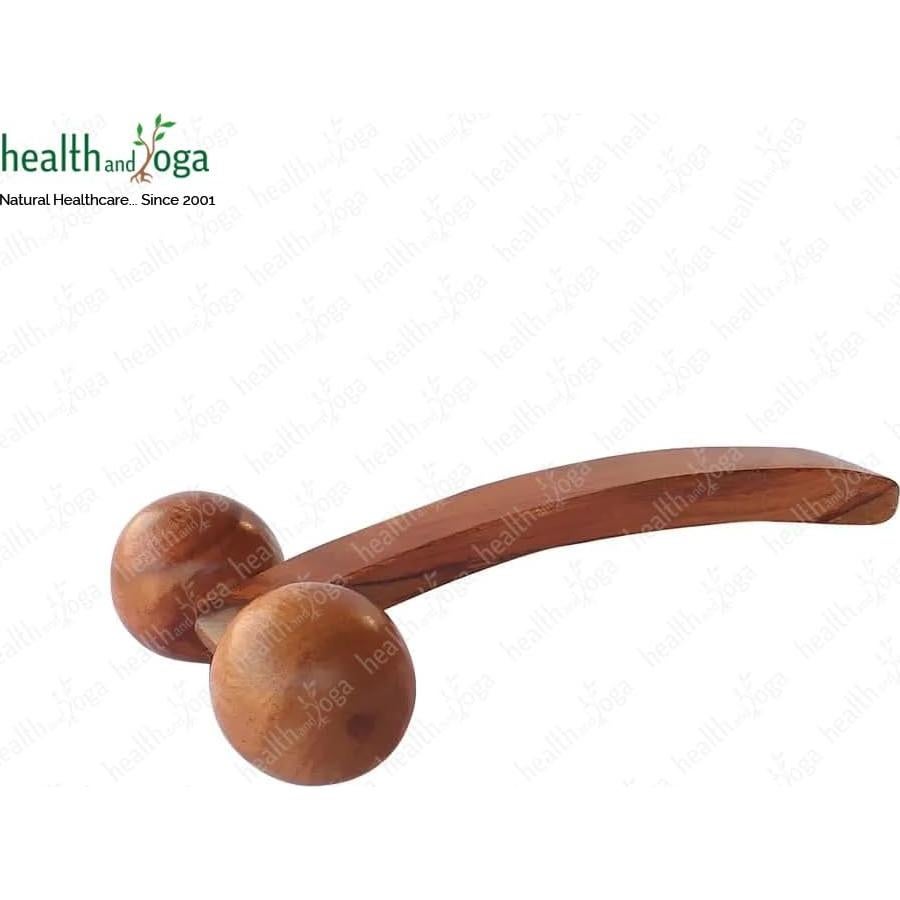 Rodillo de Masaje de Madera NatureSooth - Alivio Muscular y Drenaje Linfático