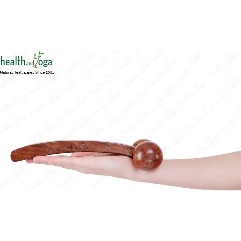 Rodillo de Masaje de Madera NatureSooth - Alivio Muscular y Drenaje Linfático