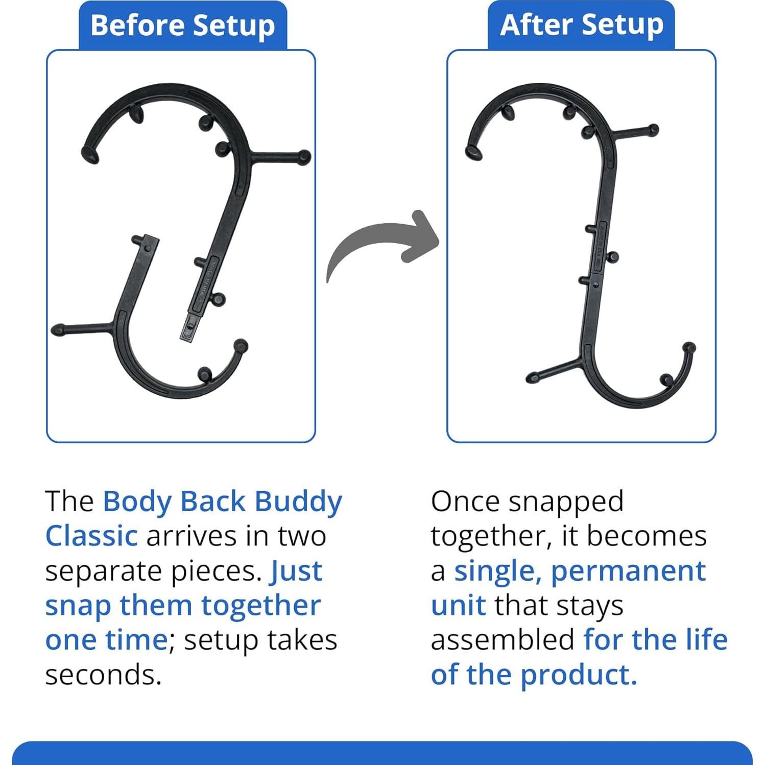 Cane de Masaje Manual Body Back Buddy Clásico Negro - Alivio Dolor