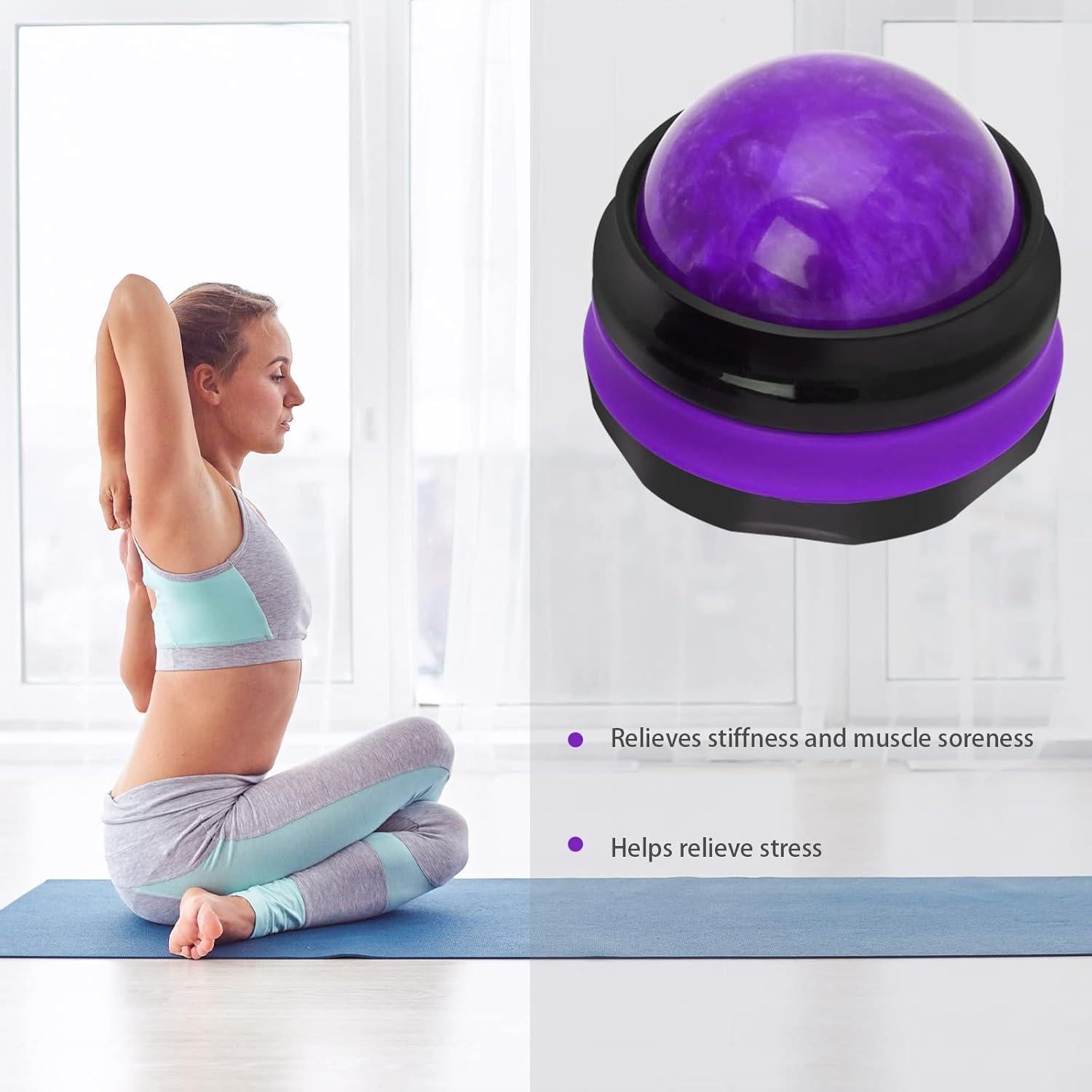 Bola de Masaje Coolrunner Púrpura 7.1cm - Relajación y Alivio