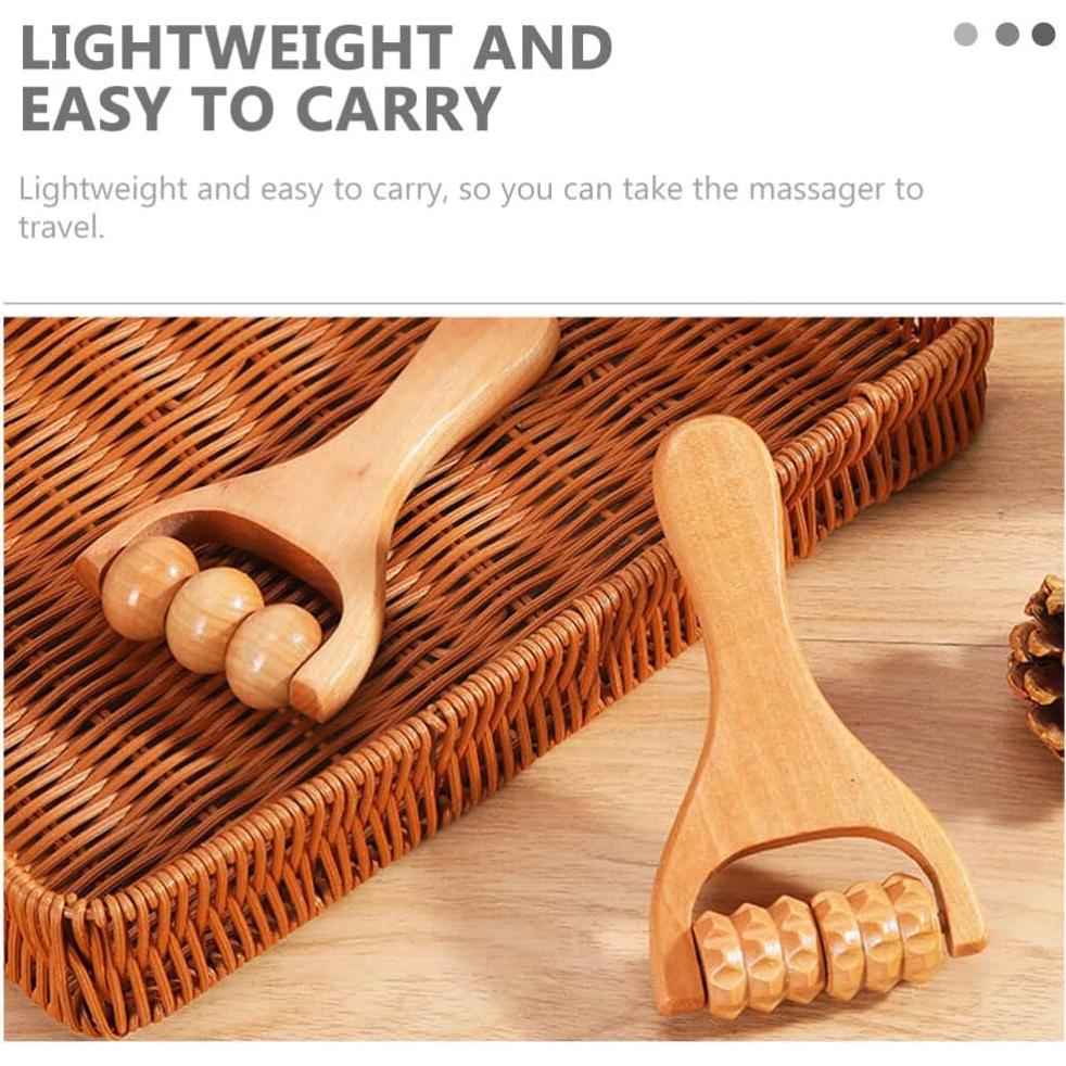 Rodillo de Masaje de Madera Ciieeo - 2 Pack para Alivio Muscular