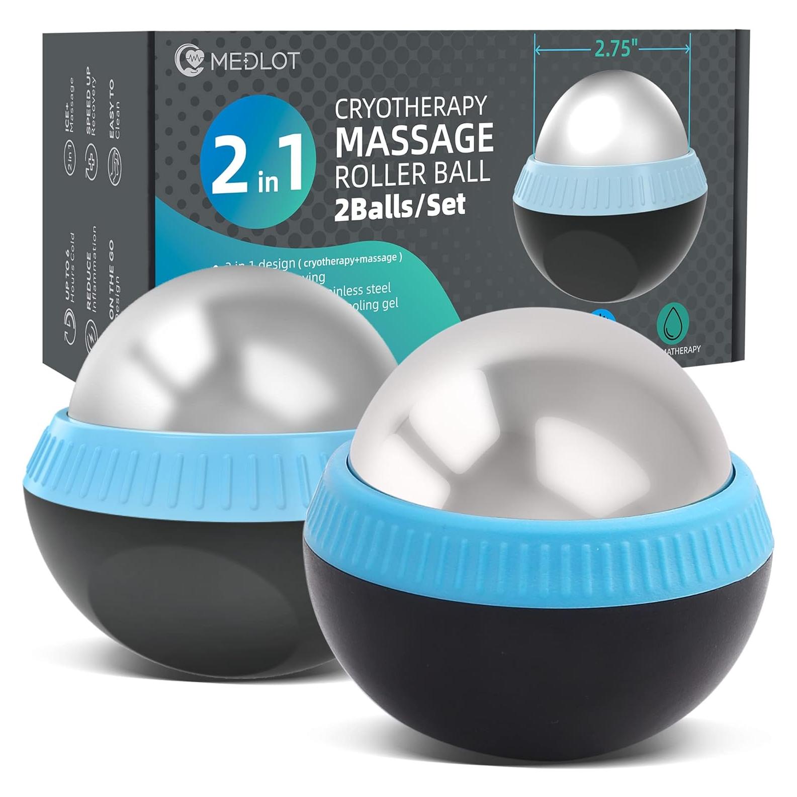 Rodillo de Masaje Frío LotFancy 2 en 1 para Alivio Muscular