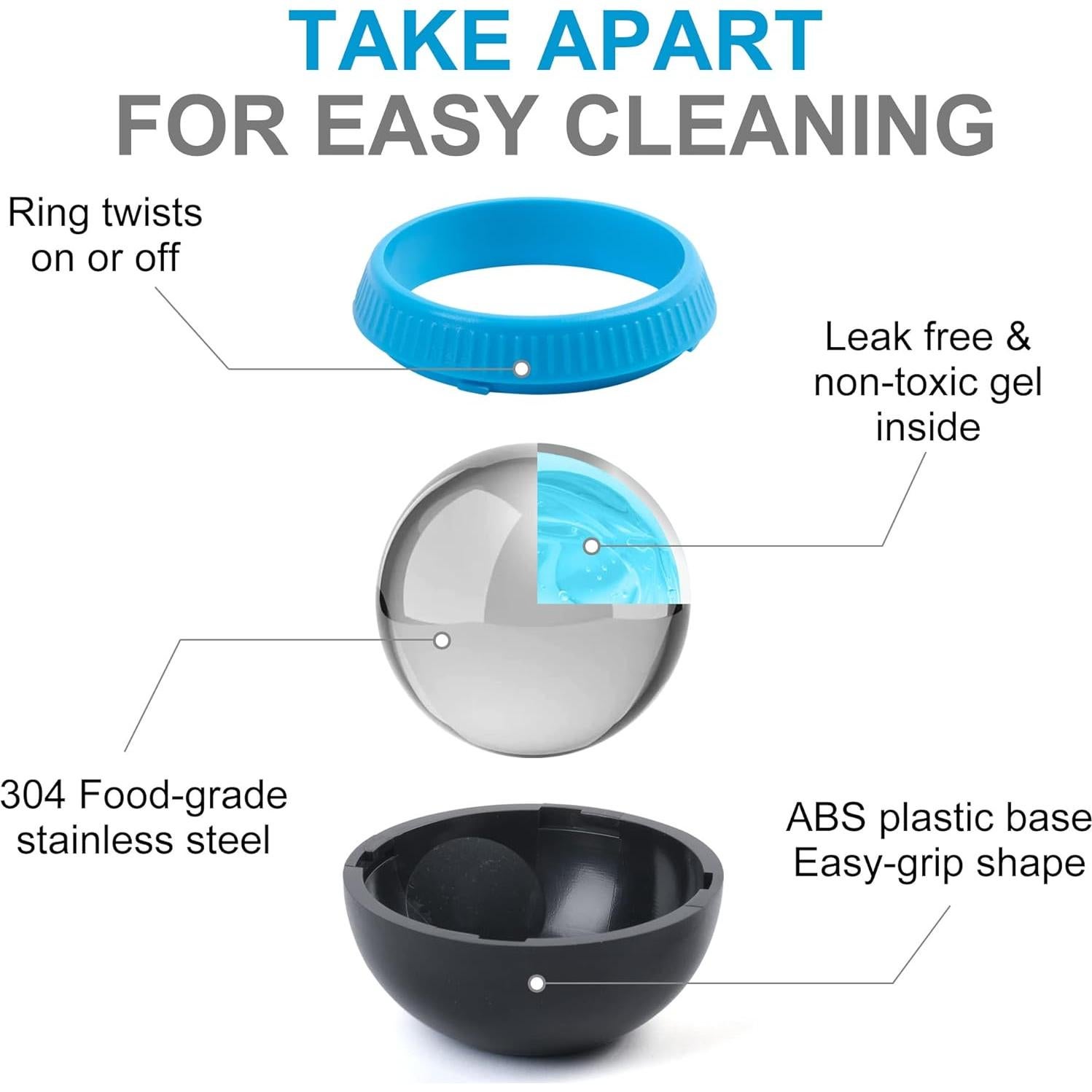 Rodillo de Masaje Frío LotFancy 2 en 1 para Alivio Muscular