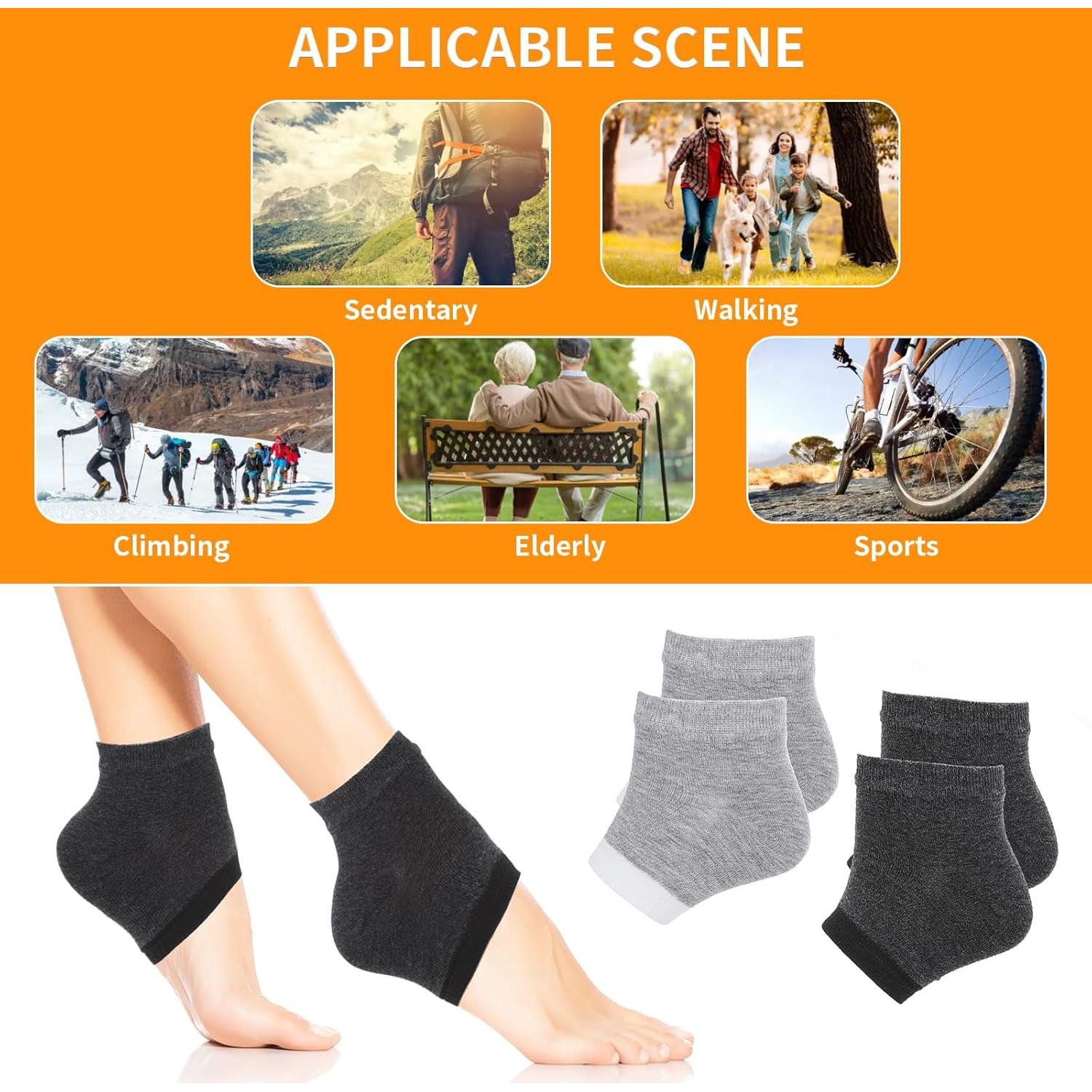 3 Pares de Calcetines Hidratantes Gjinxi para Talones Agrietados