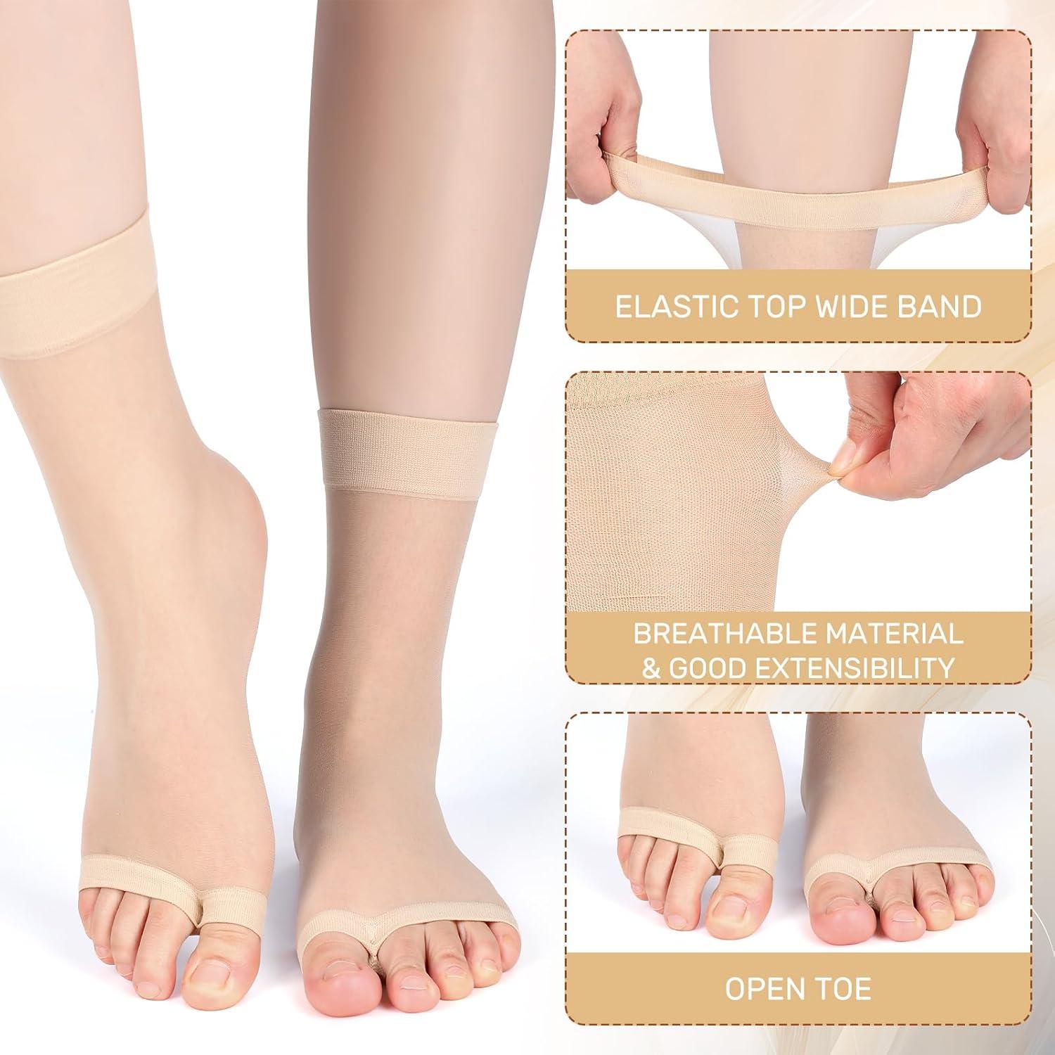 10 Pares de Calcetines Transparentes de Tobillo Abiertos Twistover