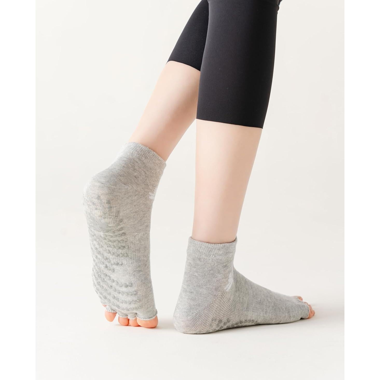Calcetines de Yoga Sin Dedos Wellrox Unisex Antideslizantes