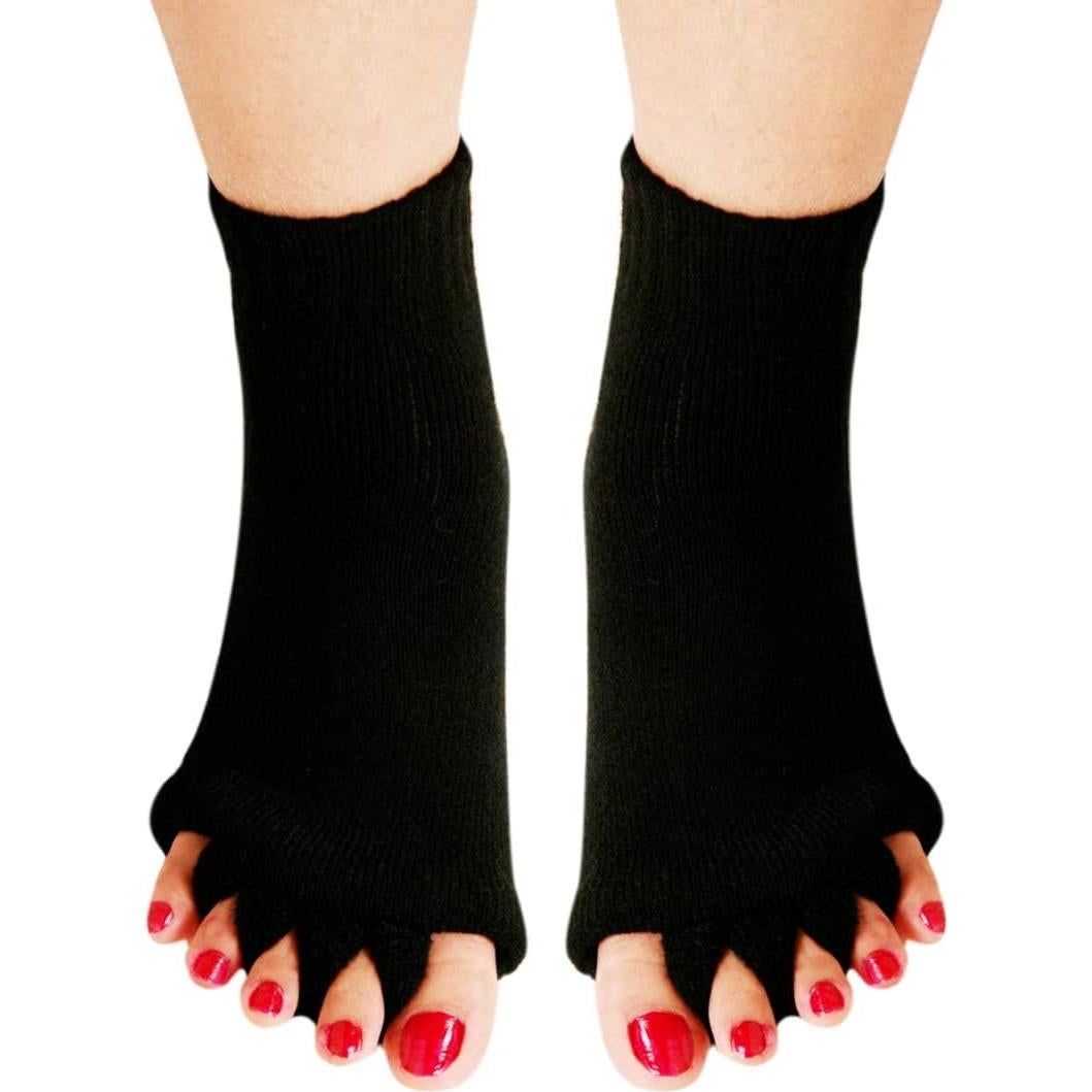AIBEARTY 3 Pares Calcetines Separadores de Dedos para Yoga y Deporte