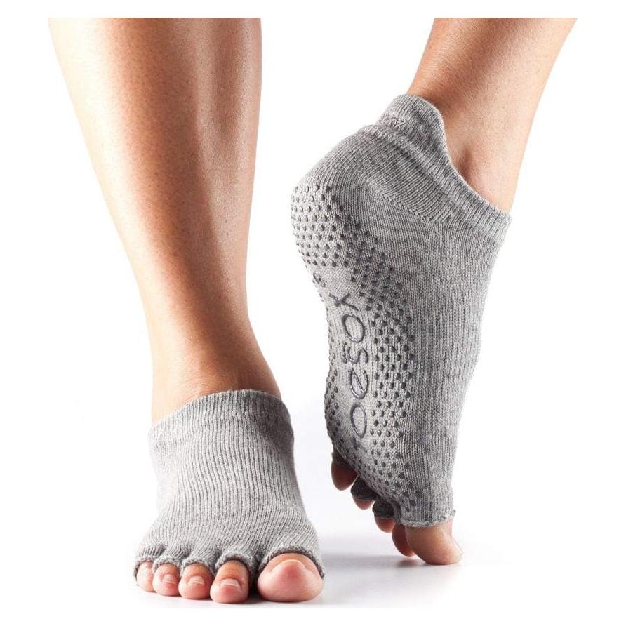 Calcetines de dedos bajos Toesox para mujer con agarre medio antideslizante