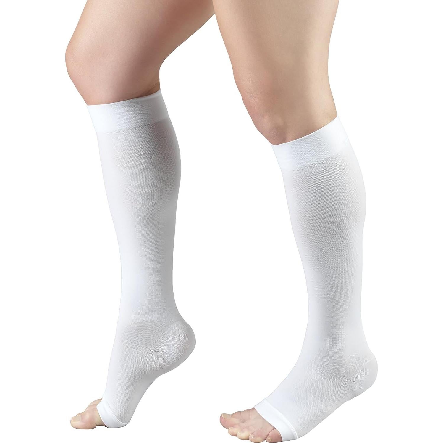 Medias Quirúrgicas Truform 0808, Compresión 18 mmHg, Unisex, Blanca, Mediana