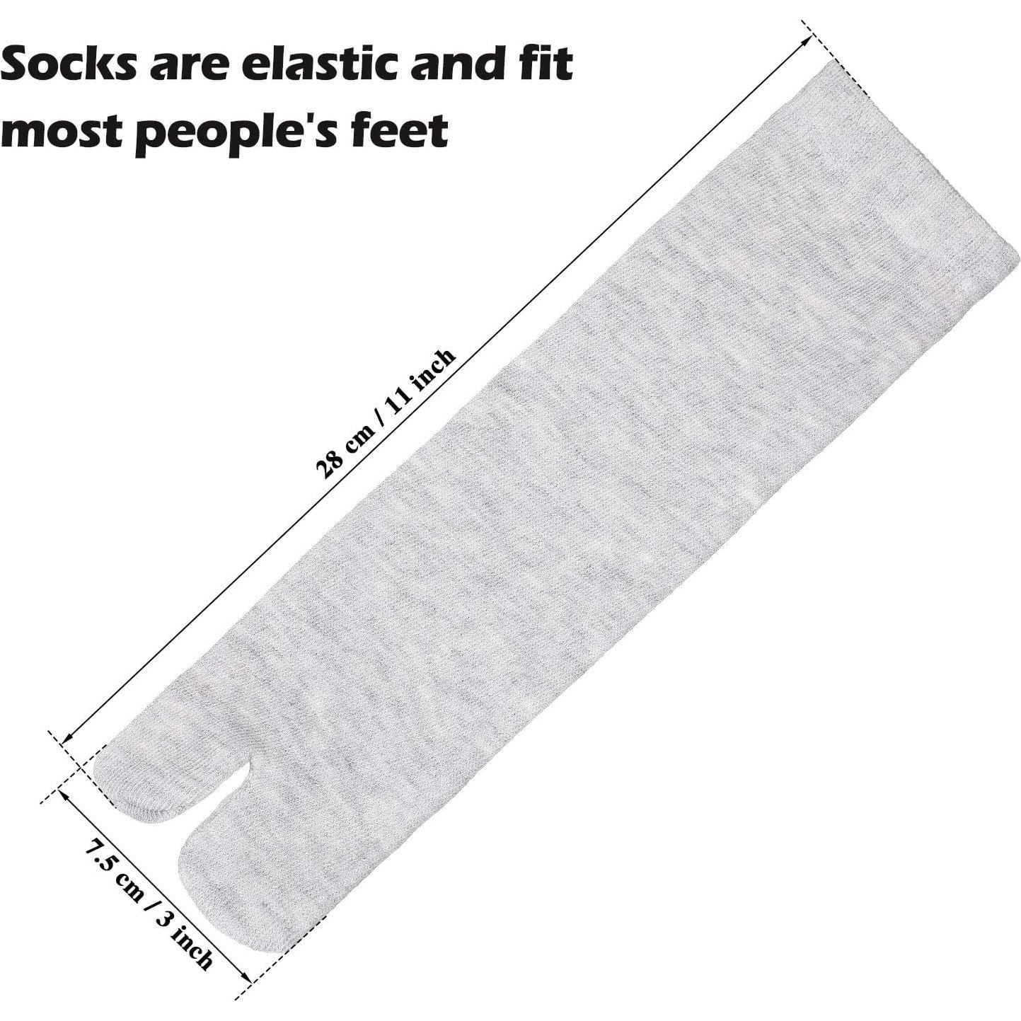 Geyoga 6 Pares Calcetines Tabi Punta Dividida Unisex