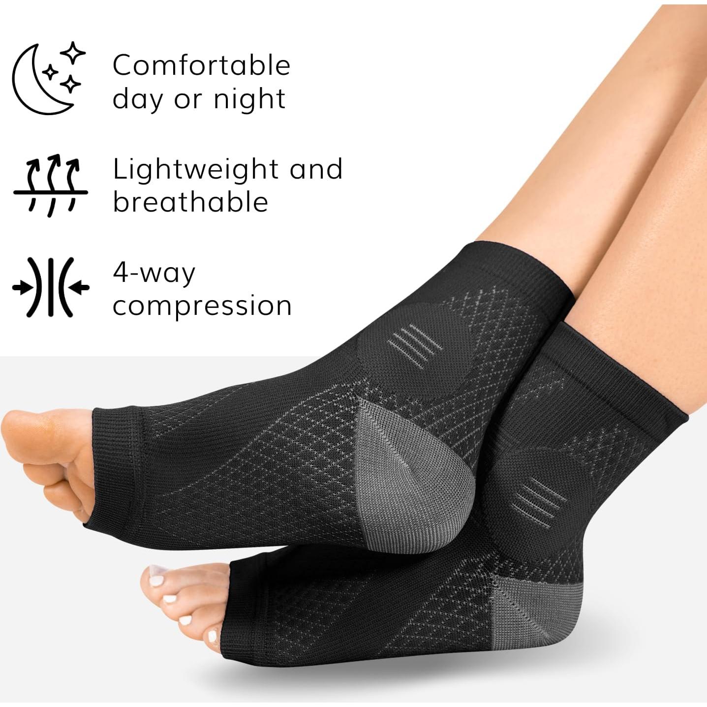 Calcetines de Compresión Neuropatía BraceAbility XL Negro