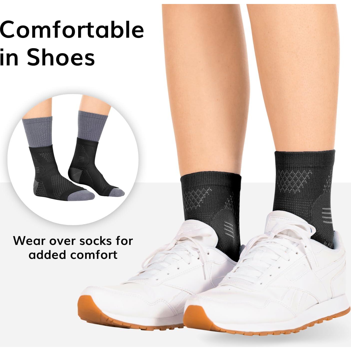 Calcetines de Compresión Neuropatía BraceAbility XL Negro