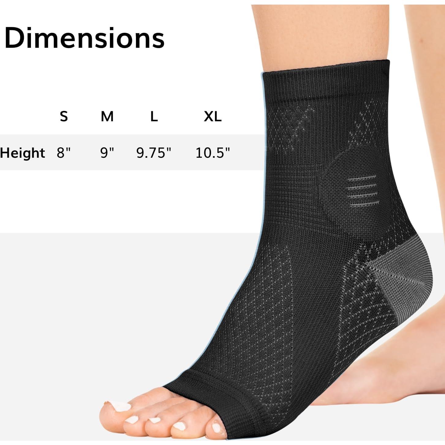 Calcetines de Compresión Neuropatía BraceAbility XL Negro