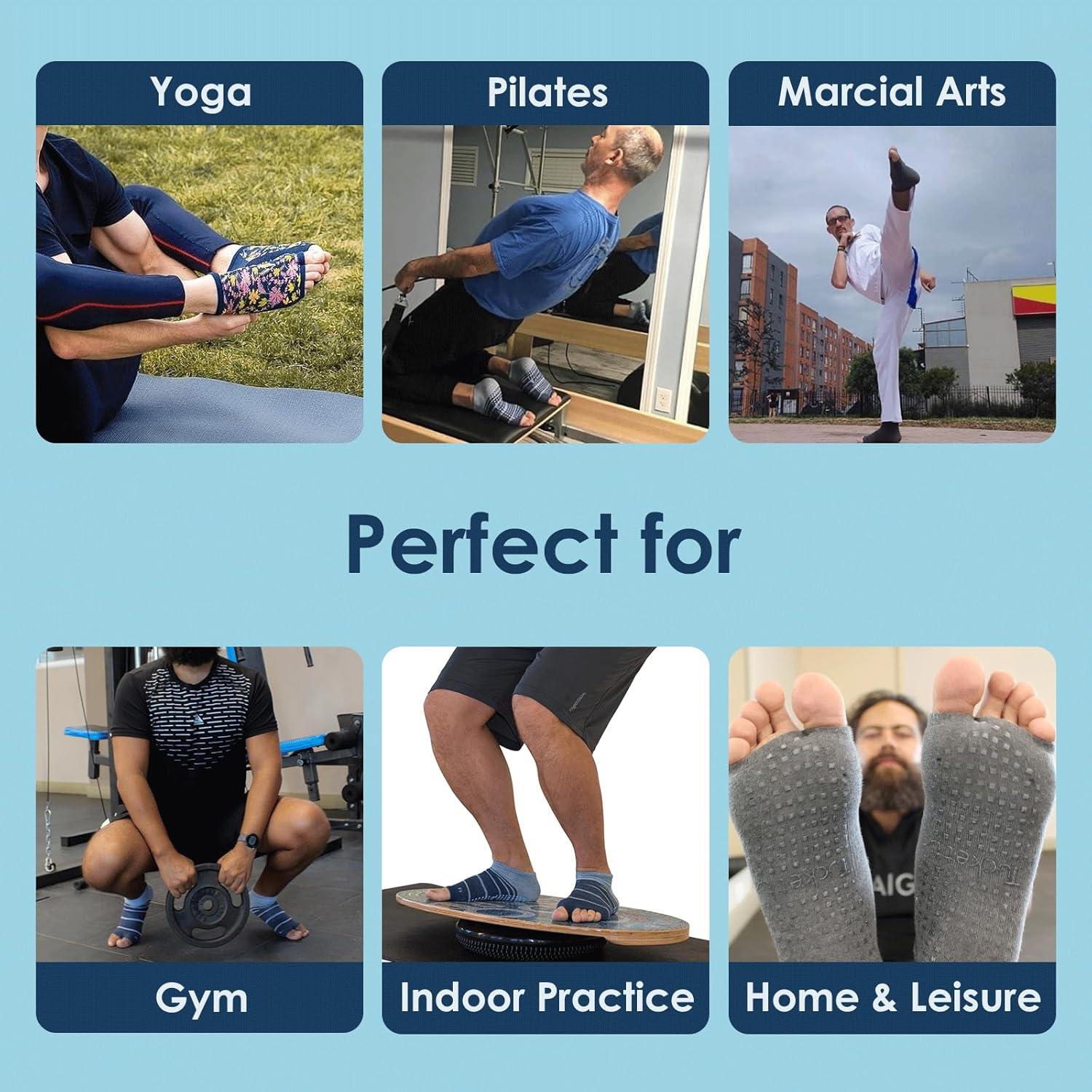 Calcetines Antideslizantes Tucketts para Hombres, Tobillo Alto