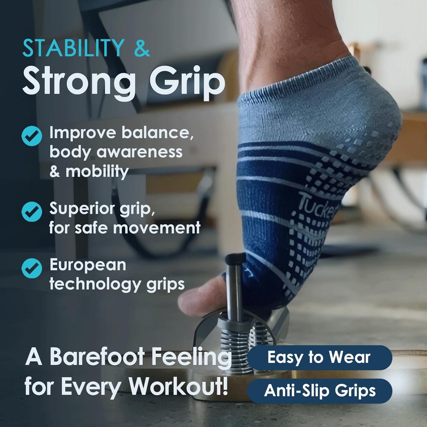 Calcetines Antideslizantes Tucketts para Hombres, Tobillo Alto