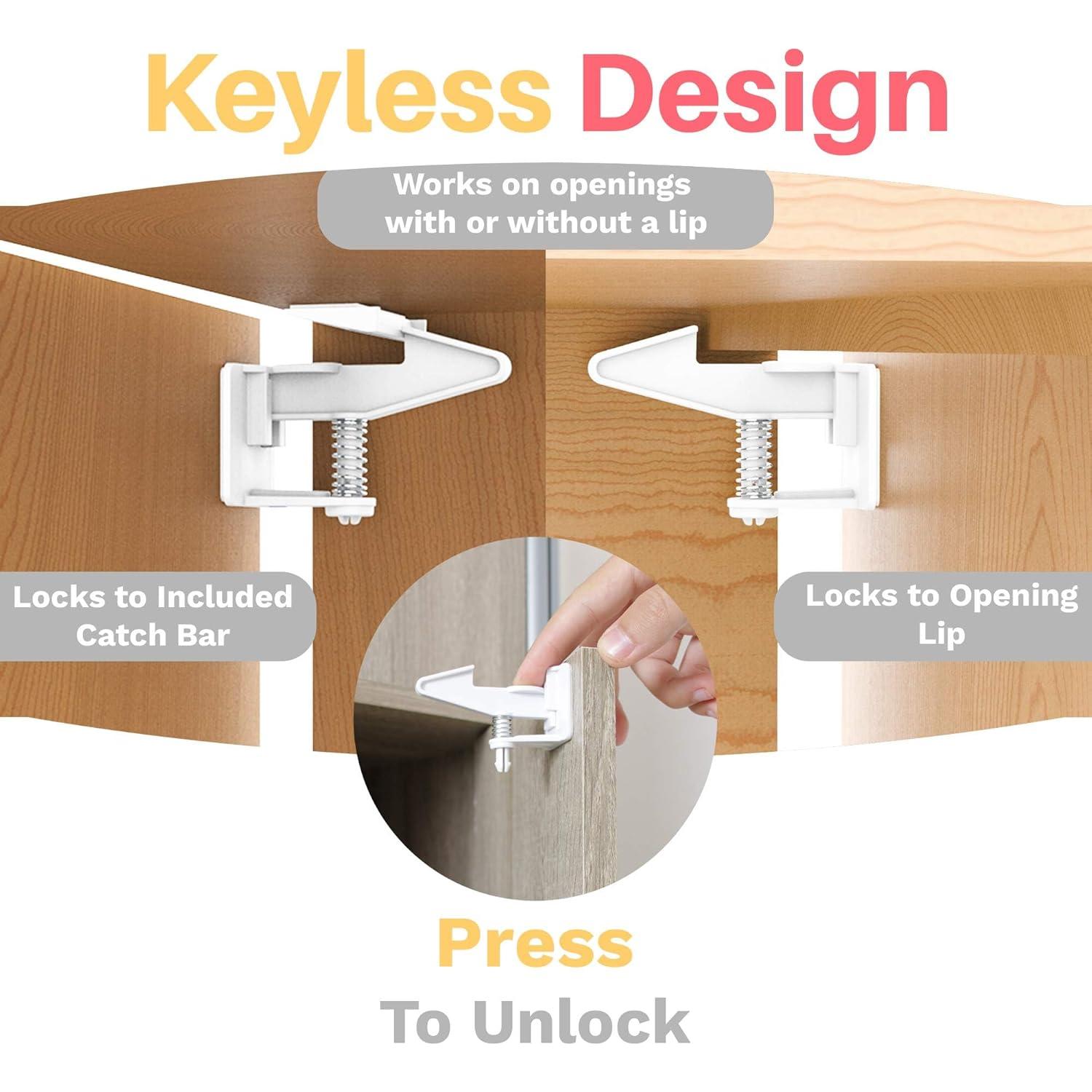 Cerraduras de Gabinete Inaya para Niños - 8 Paquete