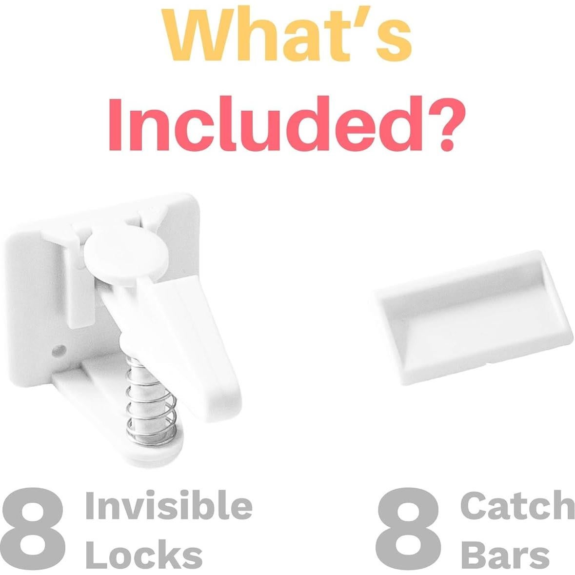 Cerraduras de Gabinete Inaya para Niños - 8 Paquete