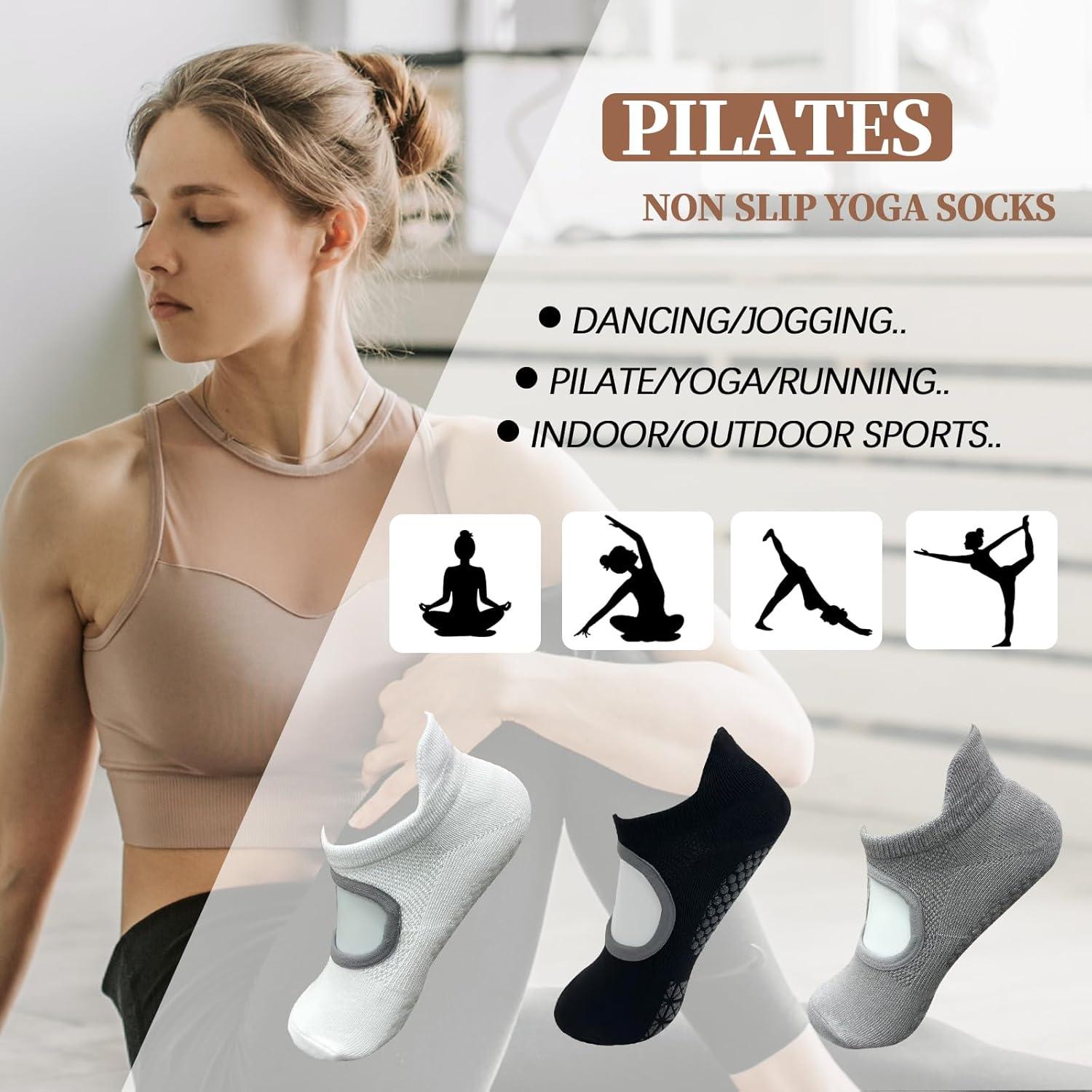 Calcetines de Yoga WAJIAFAR Antideslizantes para Mujeres - Talla Única