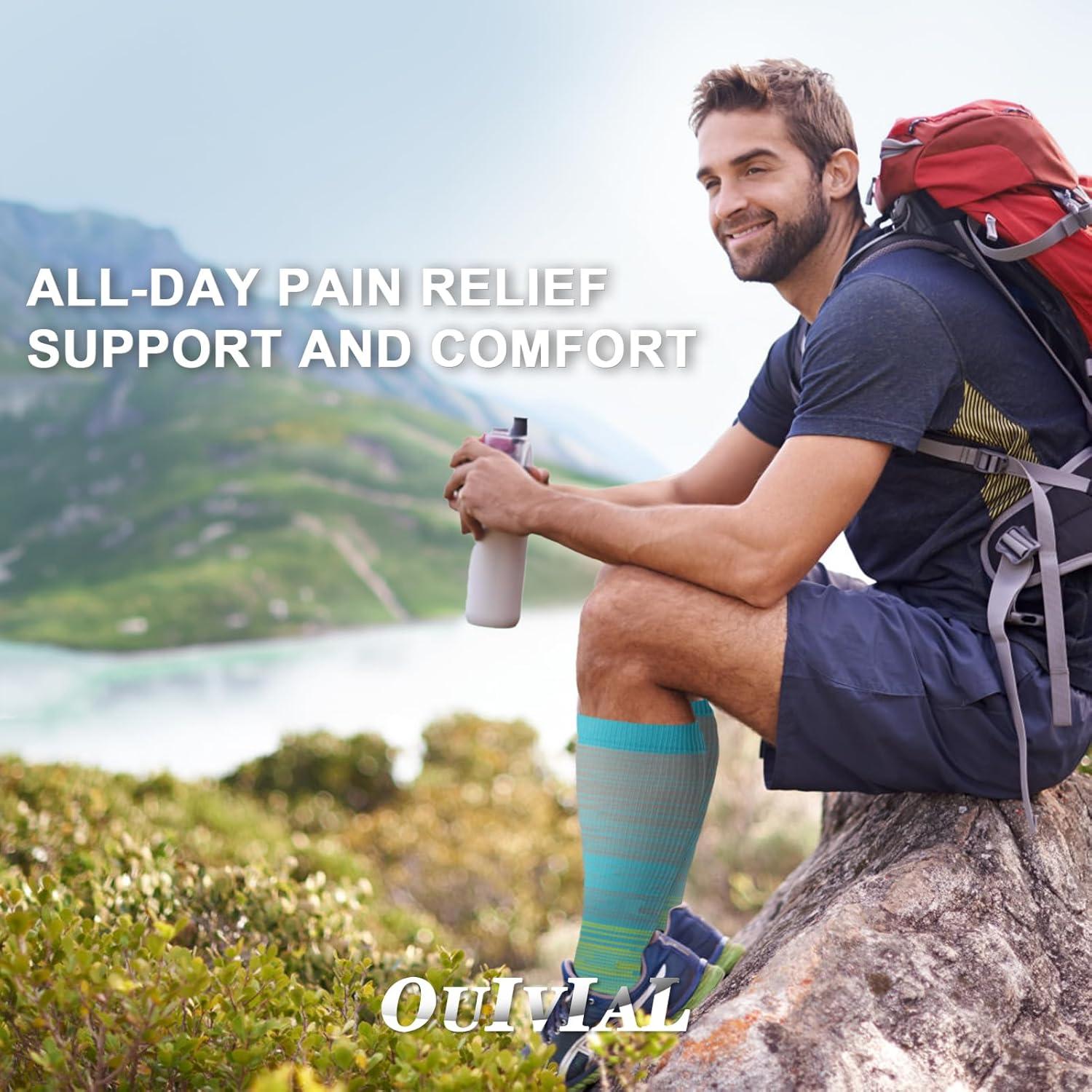 Calcetines de Compresión OUIVIAL 20-30mmHg Punta Abierta - 3 Pares