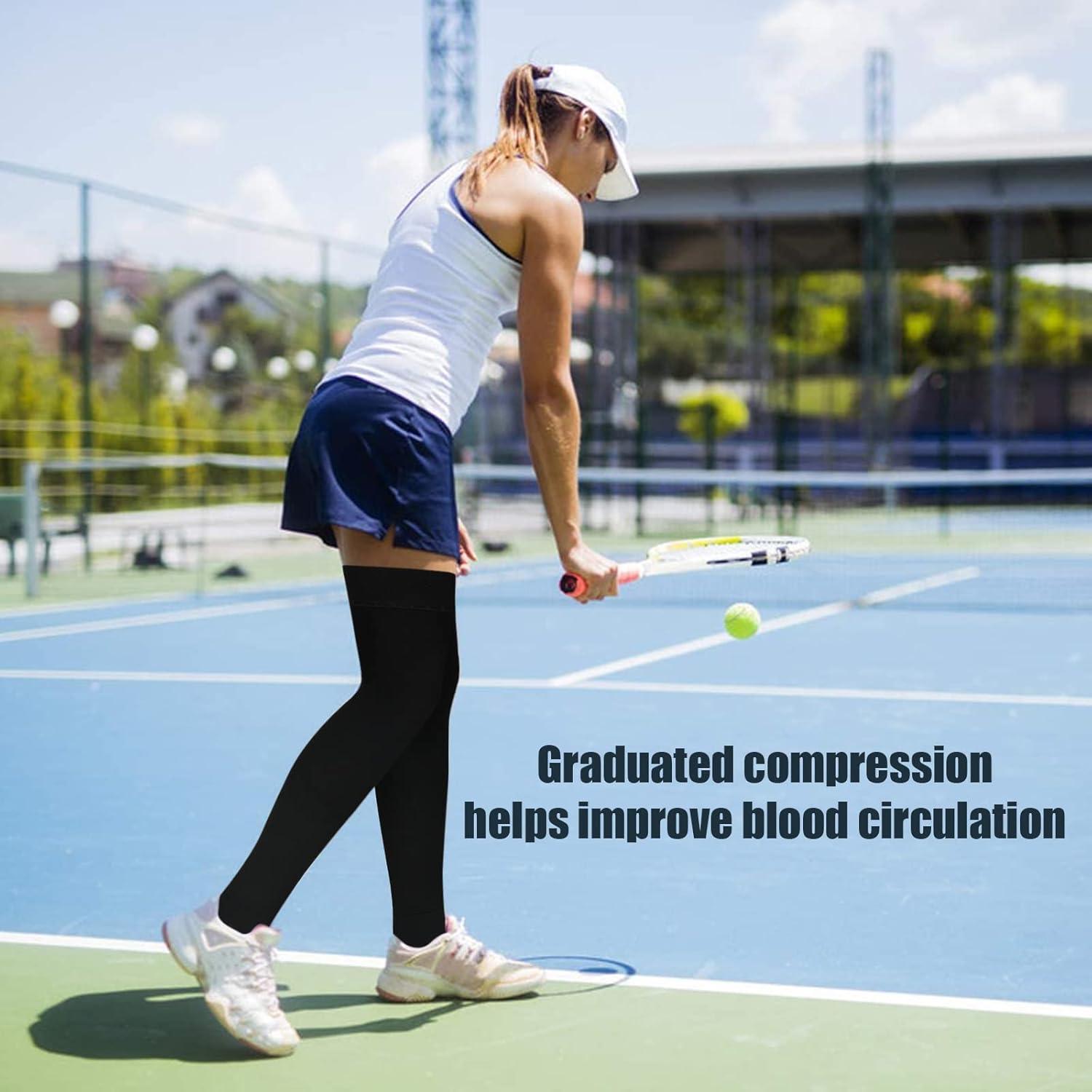 Medias de Compresión hasta el Muslo 20-32 mmHg Elloevn