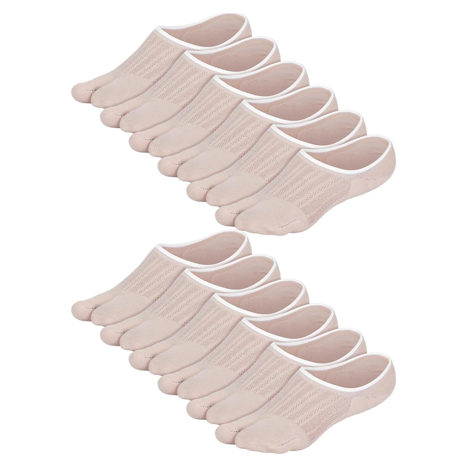 Geyoga 6 Pares Calcetines Tabi de Algodón para Mujeres