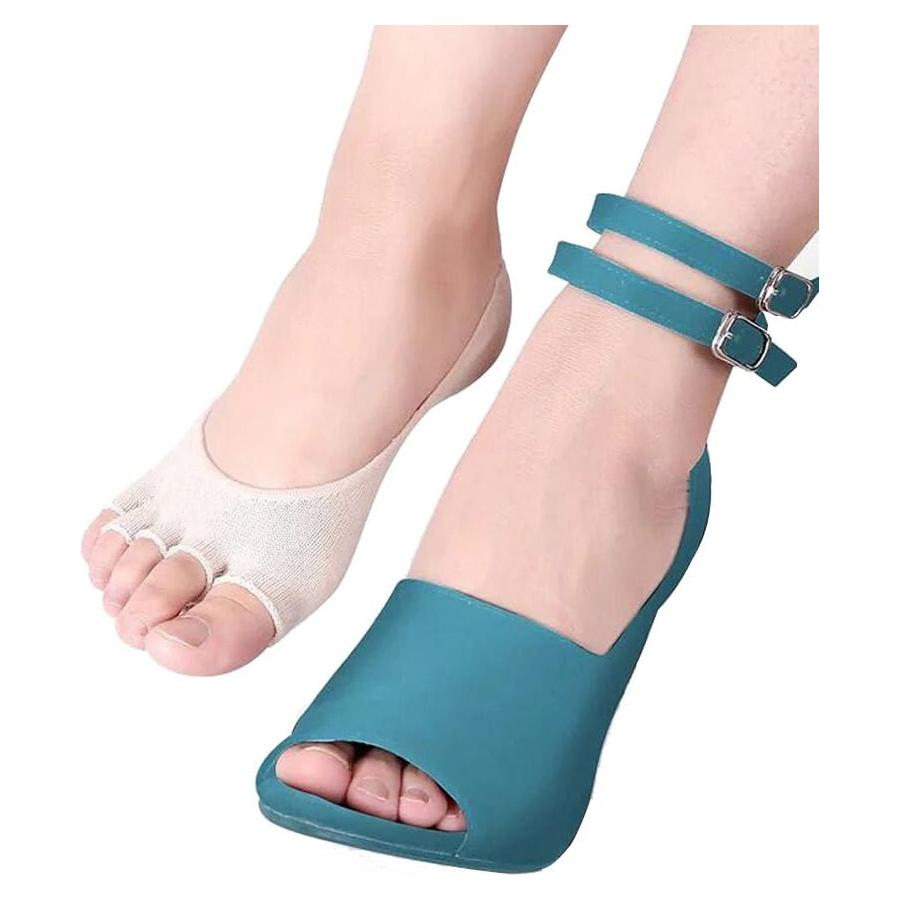 Calcetines Abiertos Antideslizantes Angzhili para Mujeres - 2 Pares