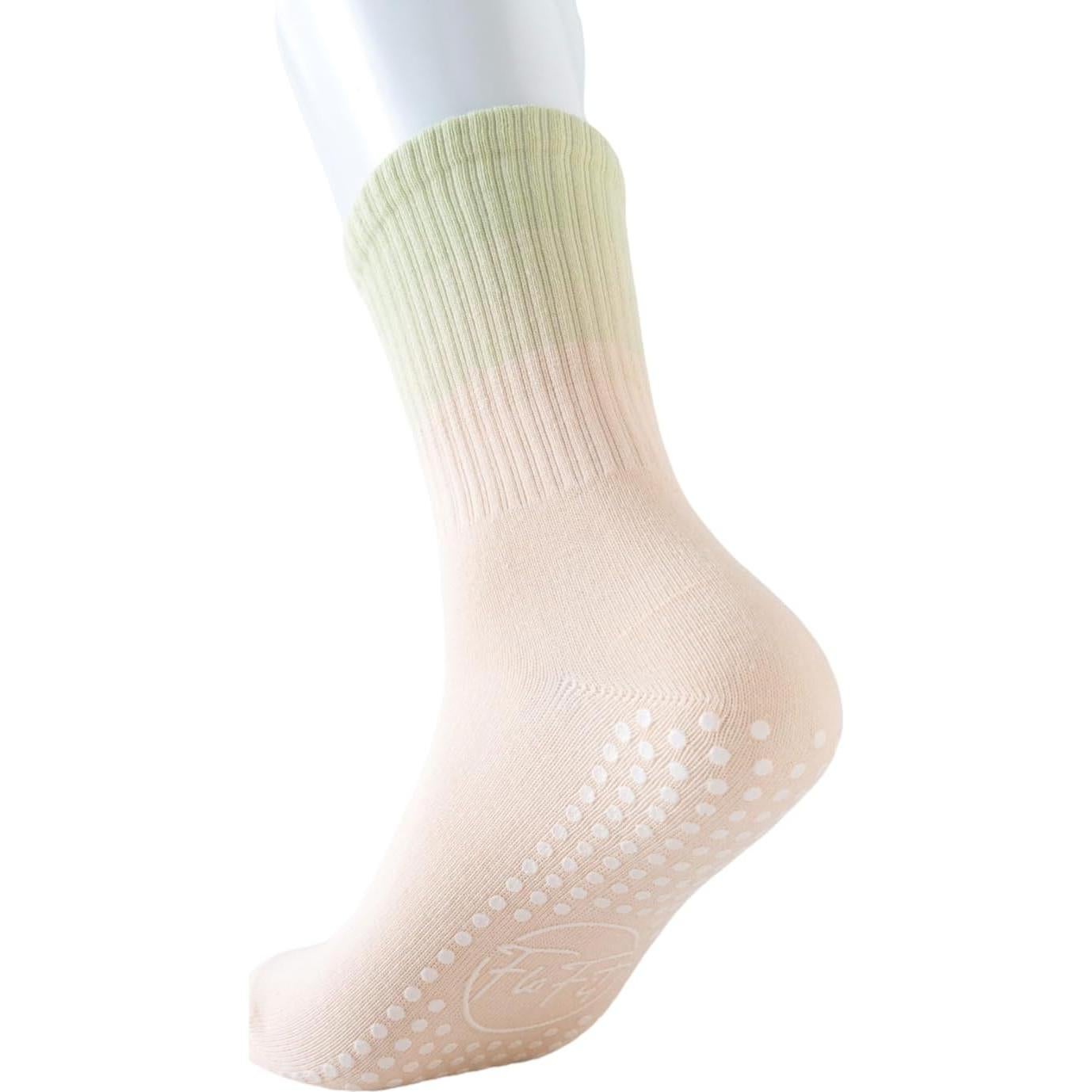 Calcetines antideslizantes para pilates mujer - Talla única - Amarillo/Naranja