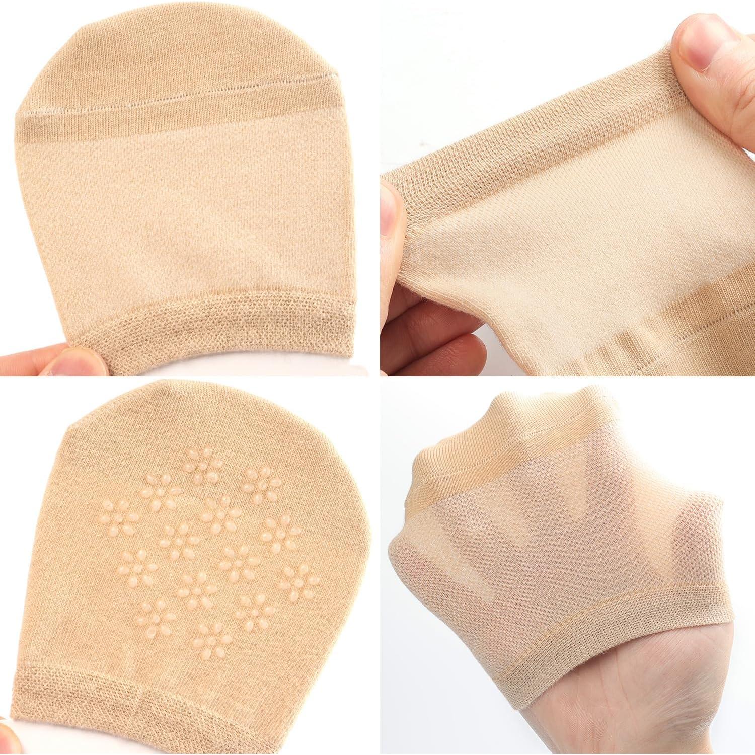 Calcetines de Dedos Murmorers para Mujeres 6 Pares Beige y Negros