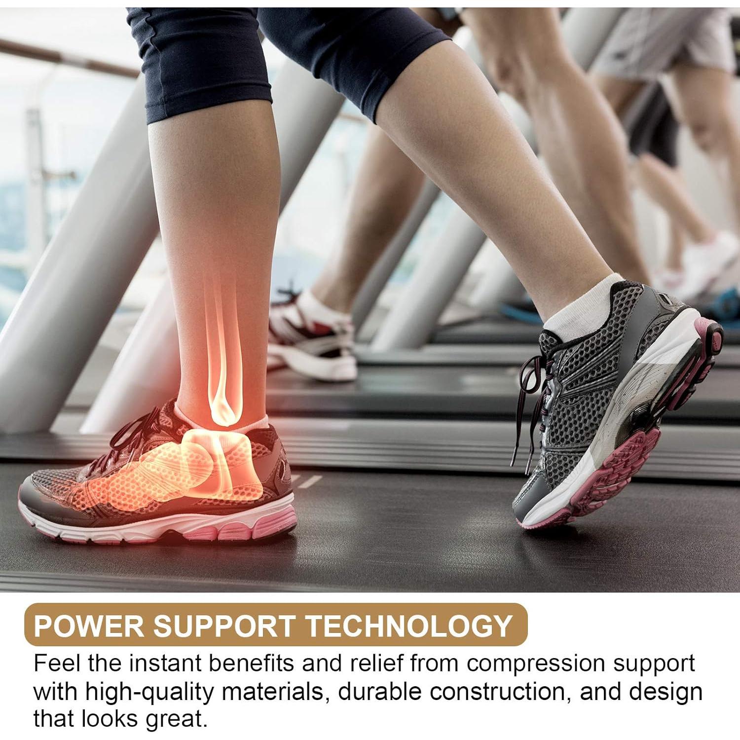 Geyoga 7 Pares Mangas de Compresión para Tobillo Alivio Dolor