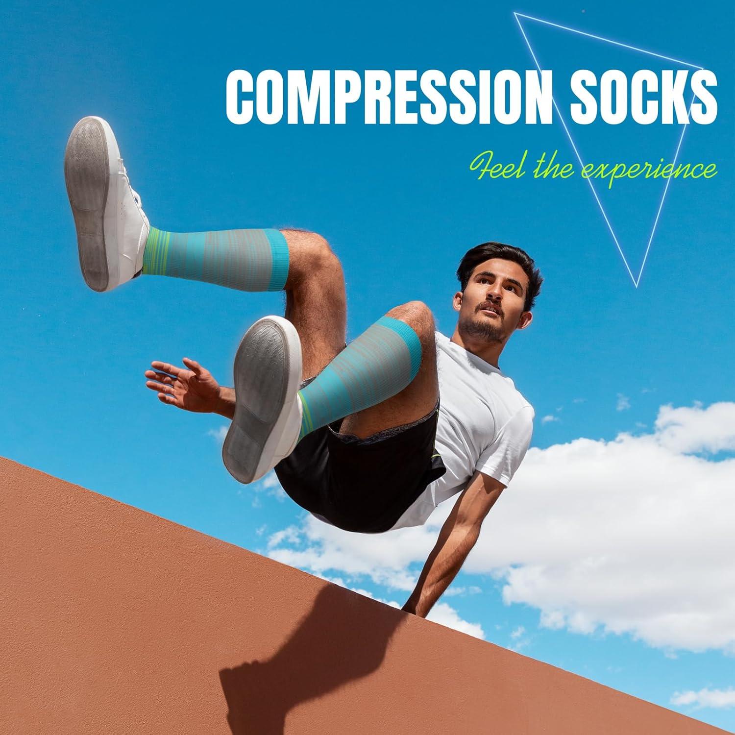 Calcetines de Compresión Punta Abierta Unisex 20-30 mmHg - 3 Pares