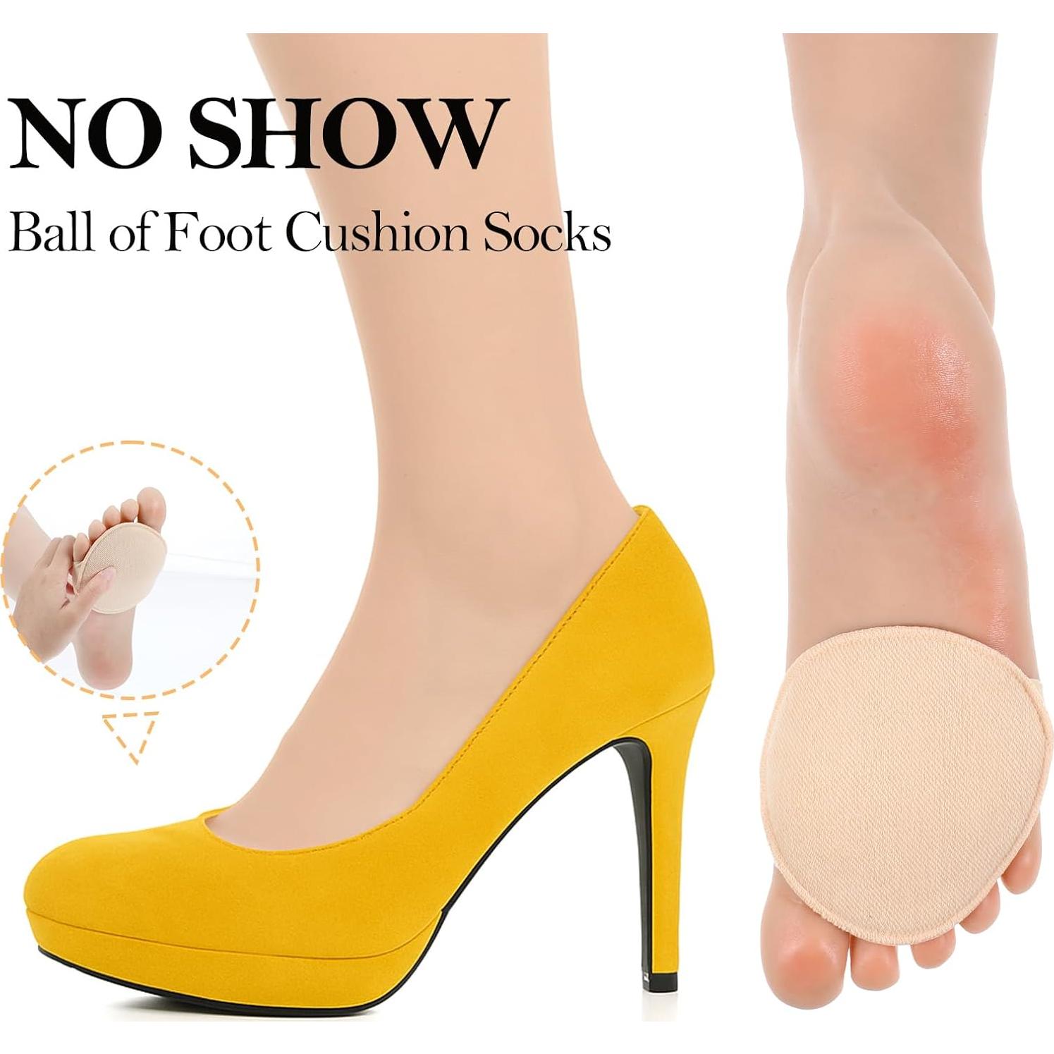 4 Pares Almohadillas Cushion para Planta del Pie Mujeres