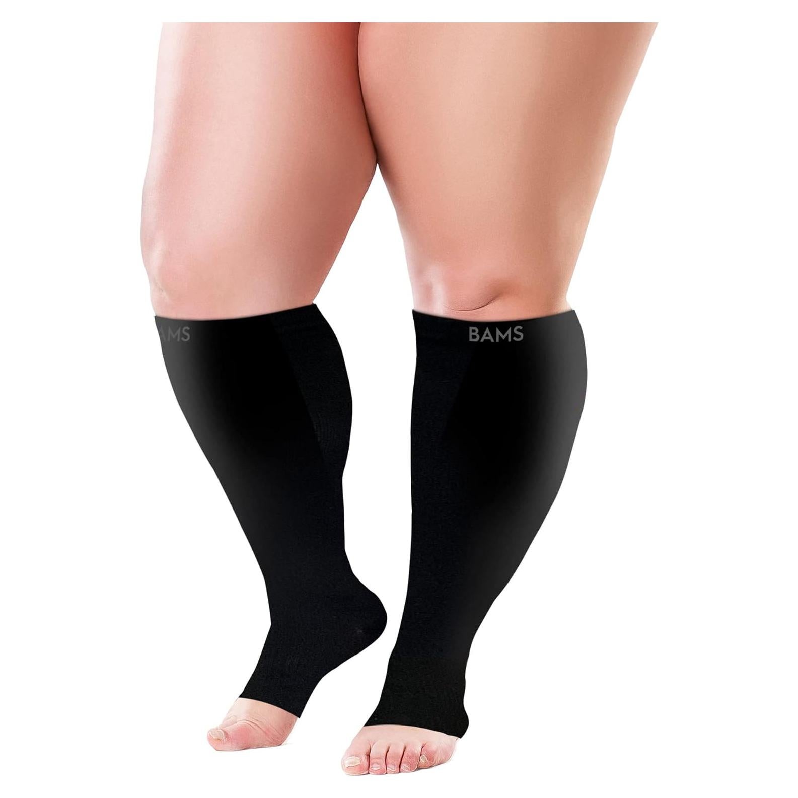 Calcetines de Compresión Abiertos BAMS para Tallas Grandes 2XL