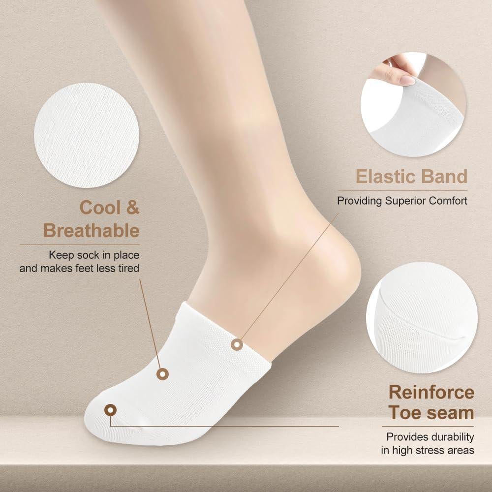 5 Pares de Calcetines Mule Algodón Premium Mujeres Talla Única