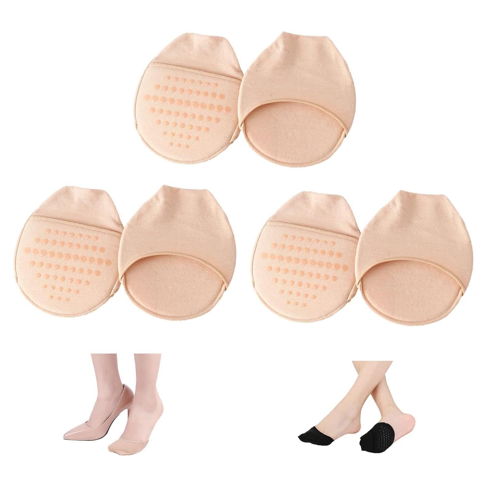 Calcetines cortos antideslizantes SooGree - 3 pares beige
