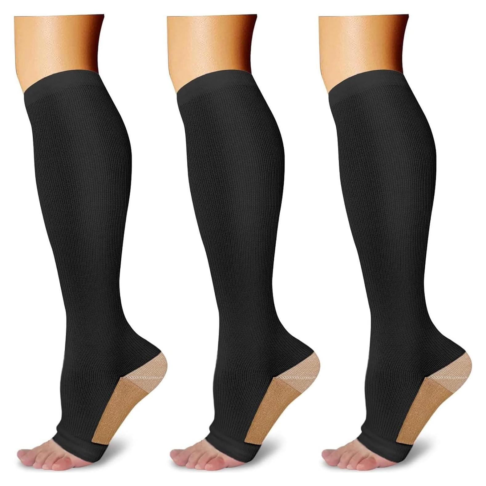 Calcetines de Compresión Abiertos Athbavib 3 Pares Unisex