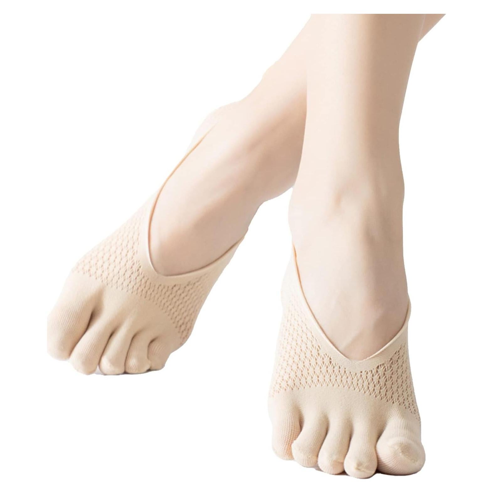 Calcetines de Dedos Invisibles Verdancy para Mujeres - 3 Pares Antideslizantes