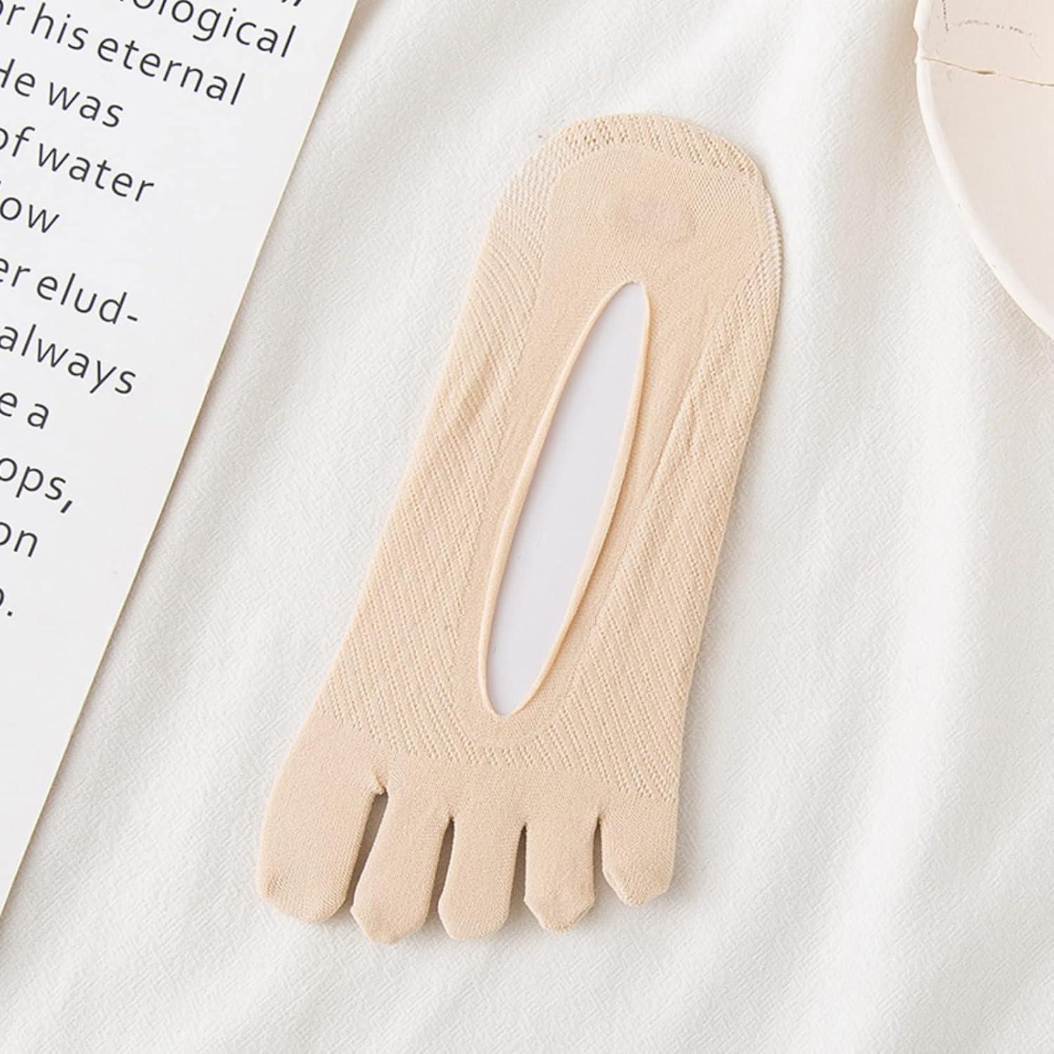 Calcetines de Dedos Invisibles Verdancy para Mujeres - 3 Pares Antideslizantes