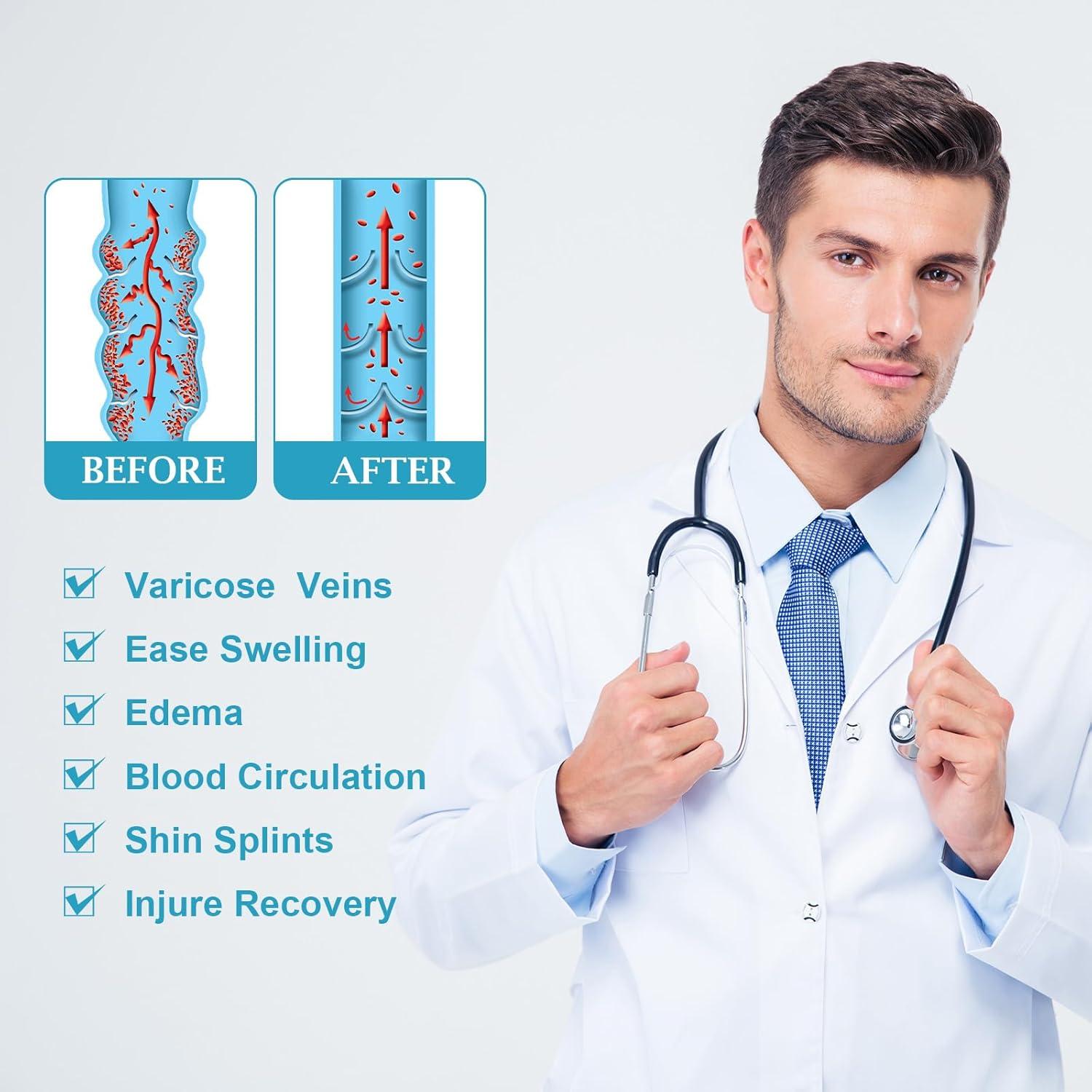 Medias de Compresión Abiertas en Punta y Talón ShinyMatch L/XL