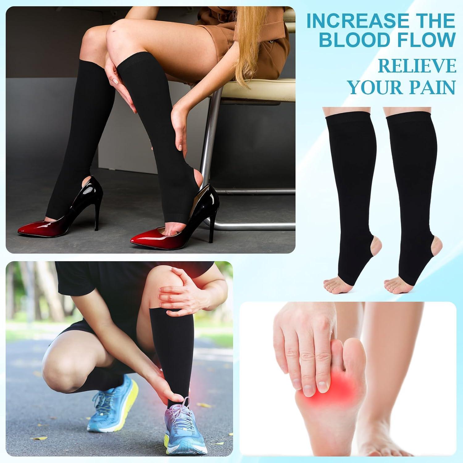 Medias de Compresión Abiertas en Punta y Talón ShinyMatch L/XL