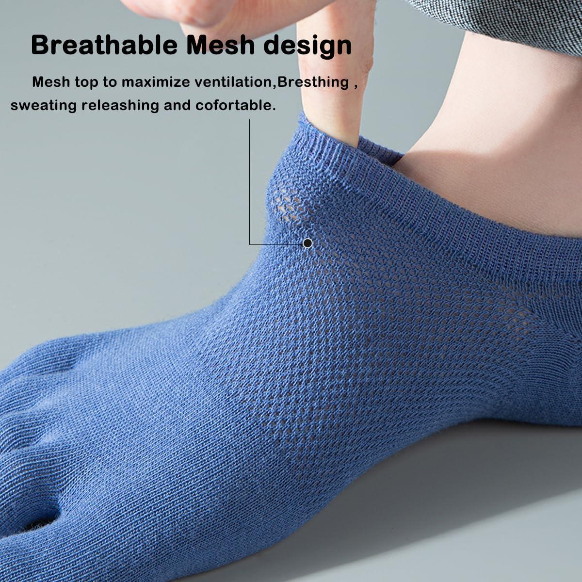 Calcetines de Dedos No Mostrar Meaiguo 4 Pares para Hombres