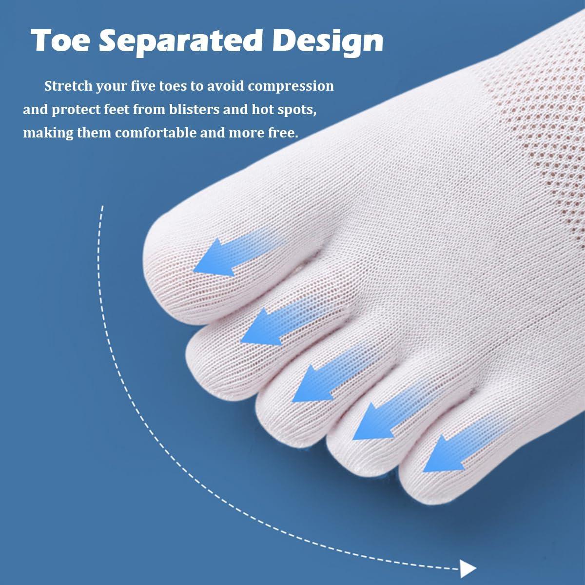 Calcetines de Dedos No Mostrar Meaiguo 4 Pares para Hombres