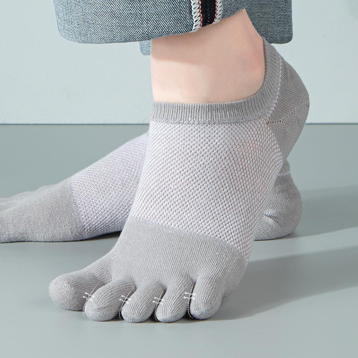 Calcetines de Dedos No Mostrar Meaiguo 4 Pares para Hombres