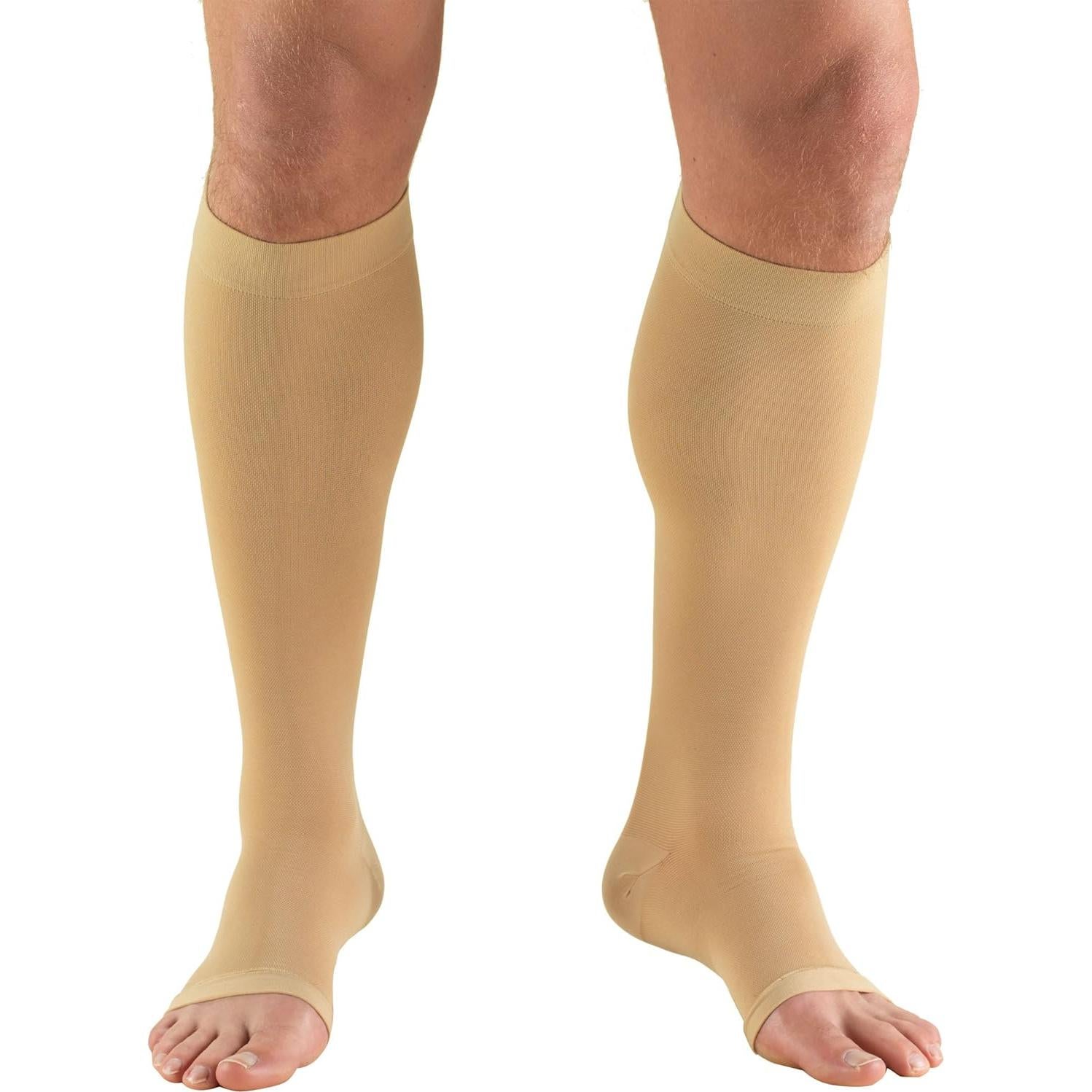 Medias de Compresión Truform 0865 Beige Punta Abierta 20-30 mmHg