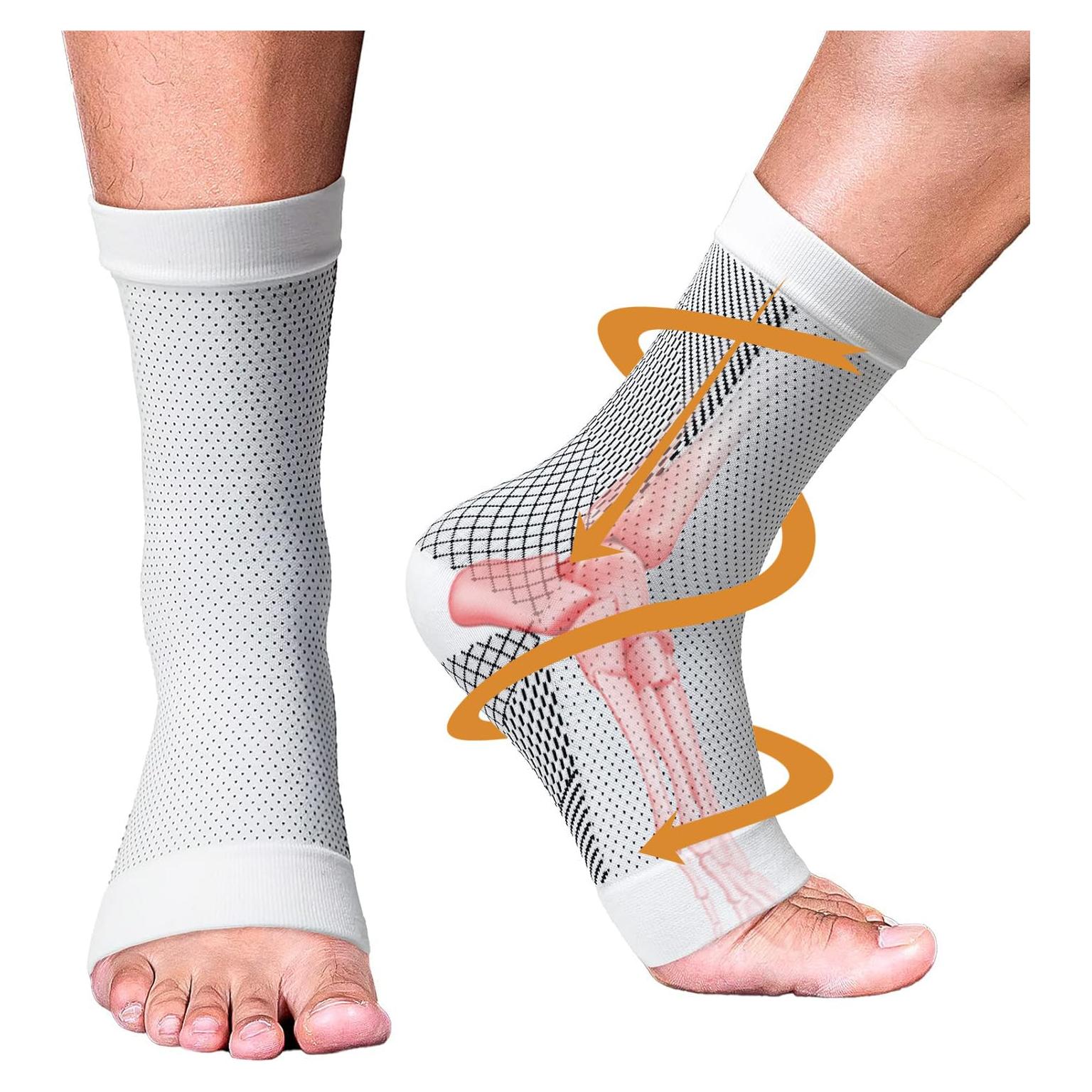 Calcetines de Compresión Vubatin para Neuropatía L/XL Blanco