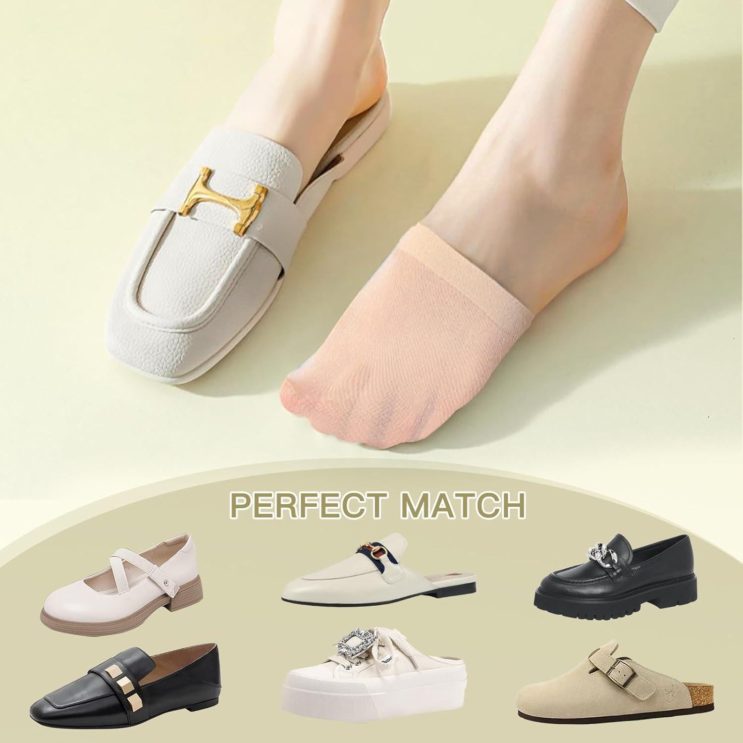 Calcetines Sin Costura para Mujeres MANZI - 6 Pares Nude