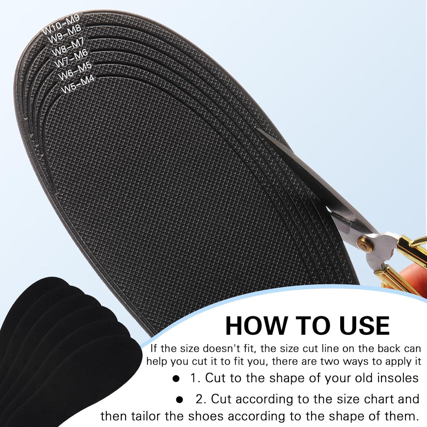 3 Pares de Plantillas Antideslizantes Lavables para Zapatos