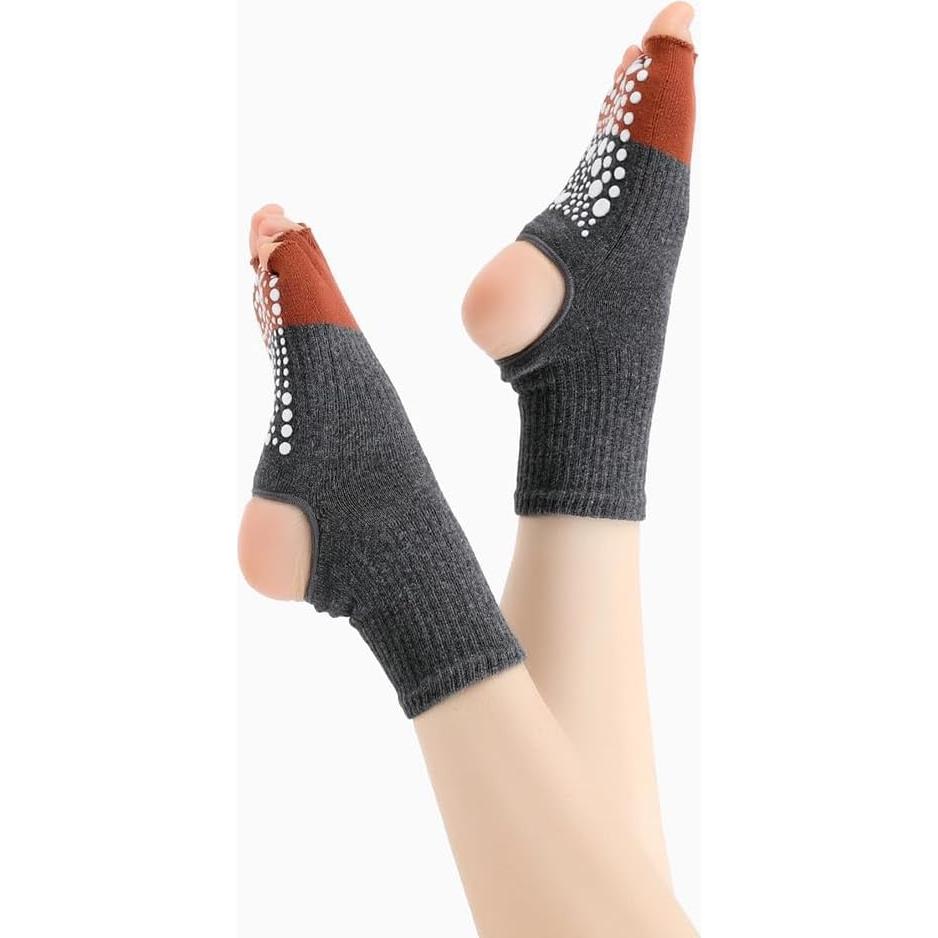 Calcetines de Pilates Antideslizantes Warmvin para Mujeres - 2 Pares