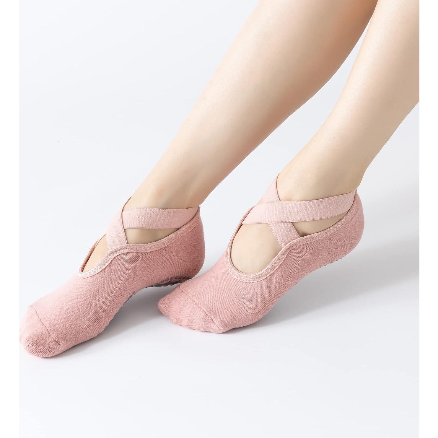 Calcetines Antideslizantes para Yoga y Pilates Mujeres Rosa