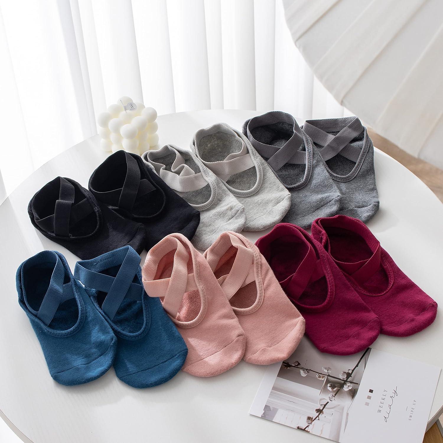 Calcetines Antideslizantes para Yoga y Pilates Mujeres Rosa