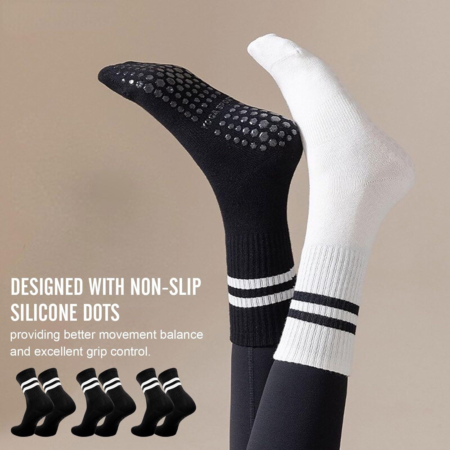 3 Pares de Calcetines Antideslizantes para Yoga Pddstance